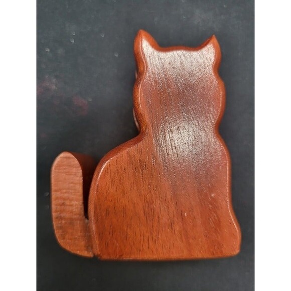 Wooden Cat Puzzle Box - Picture 4 of 4